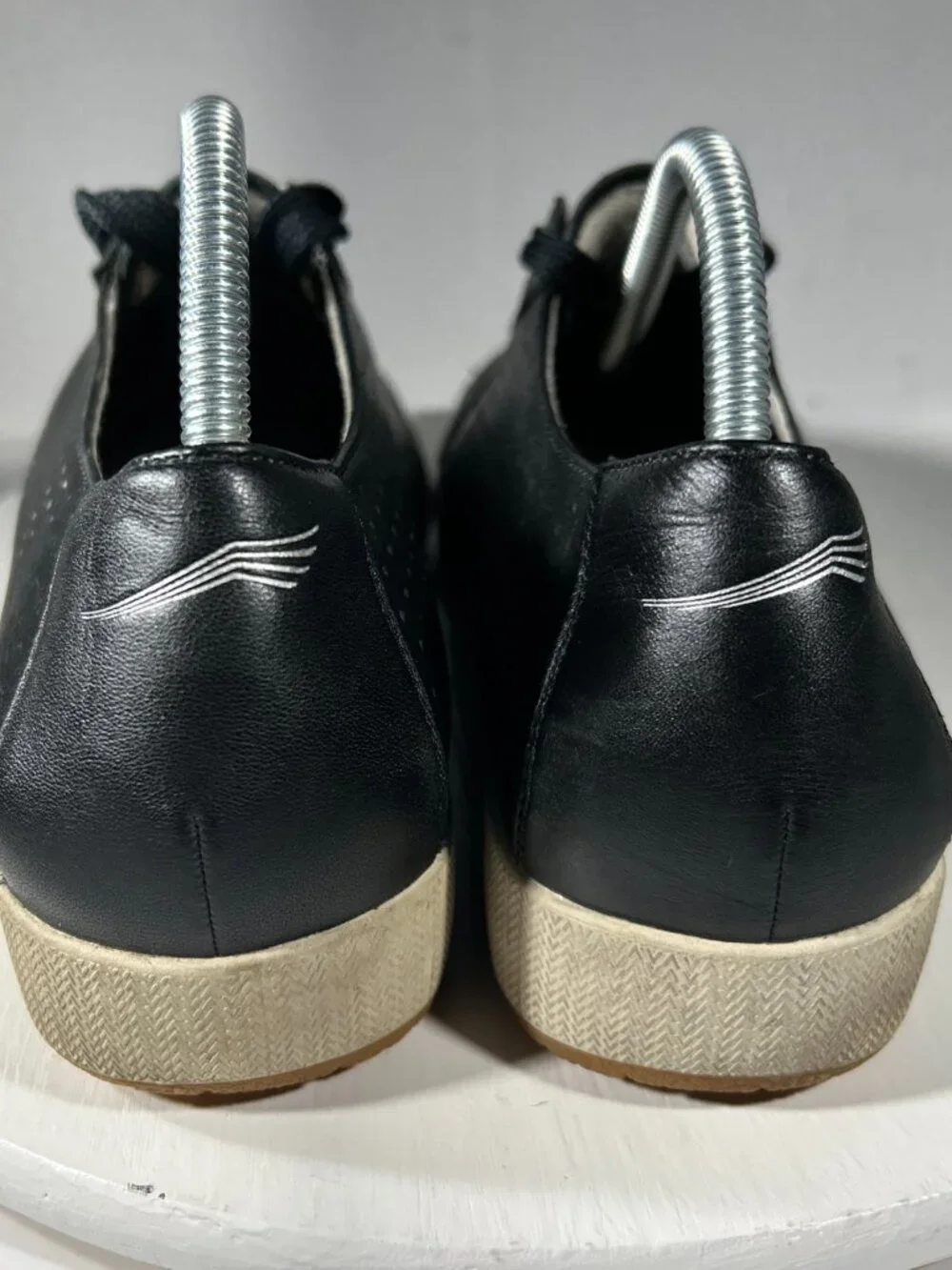 Dansko Womens Perforated Leather Shoes Sneakers Size 11 EU 42 Black Lace Up